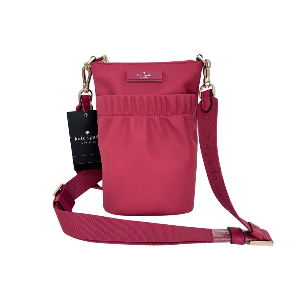 Kate Spade Carter Nylon Crossbody Phone Mini Bag Rose Oil Pink NWT